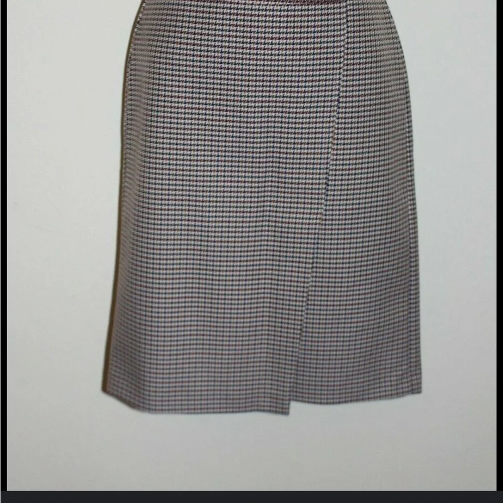 H&M Plaid Pencil Midi Faux Wrap Skirt Size 0
